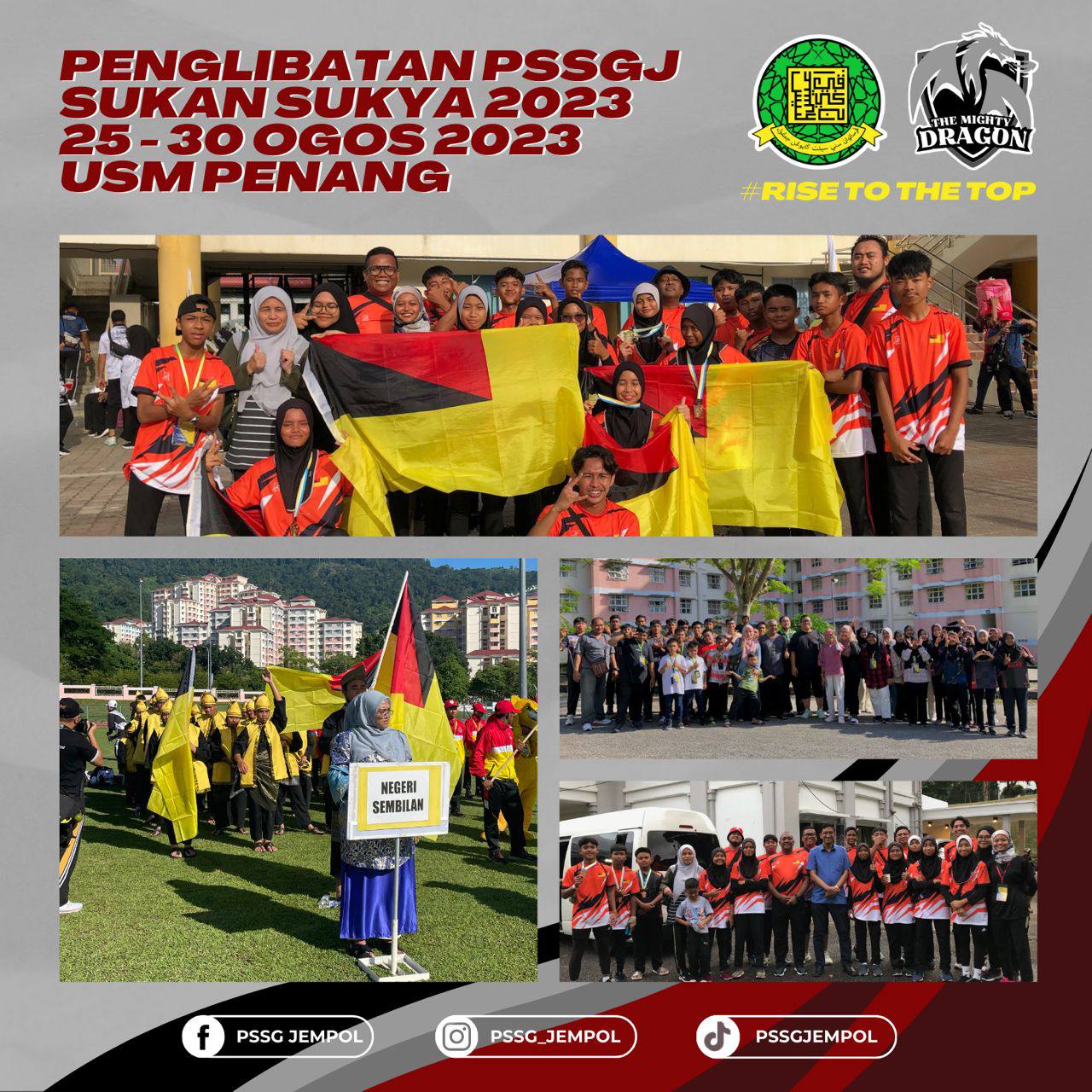 Penglibatan PSSGJ Sukan Sukya 2023 bertempat di USM Penang