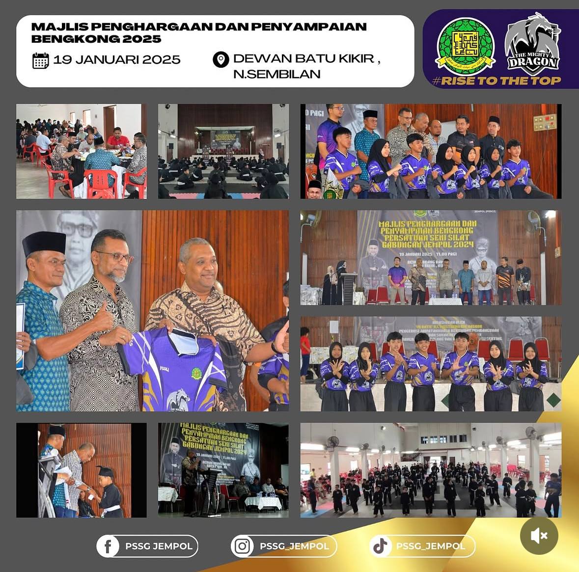 Majlis Penghargaan dan Penyampaian Bengkong Persatuan Seni Silat Gabungan Jempol 2024